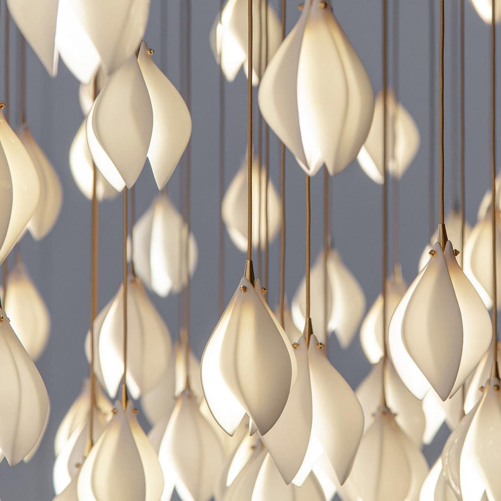 Ceramic Flower Pendant Light
