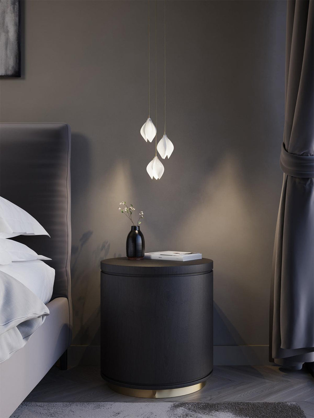 Ceramic Flower Pendant Light