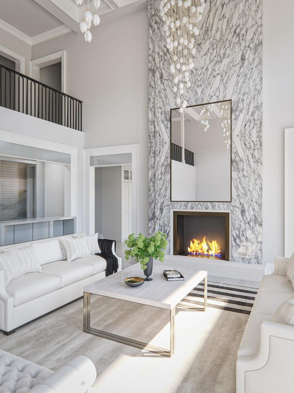 Ceramic Flower Pendant Light