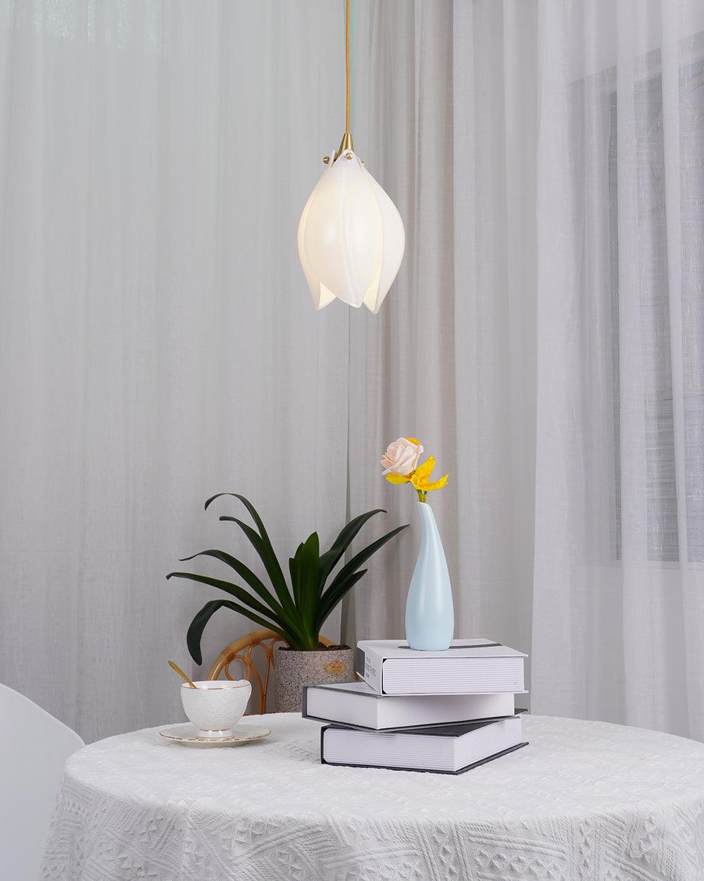 Ceramic Flower Pendant Light