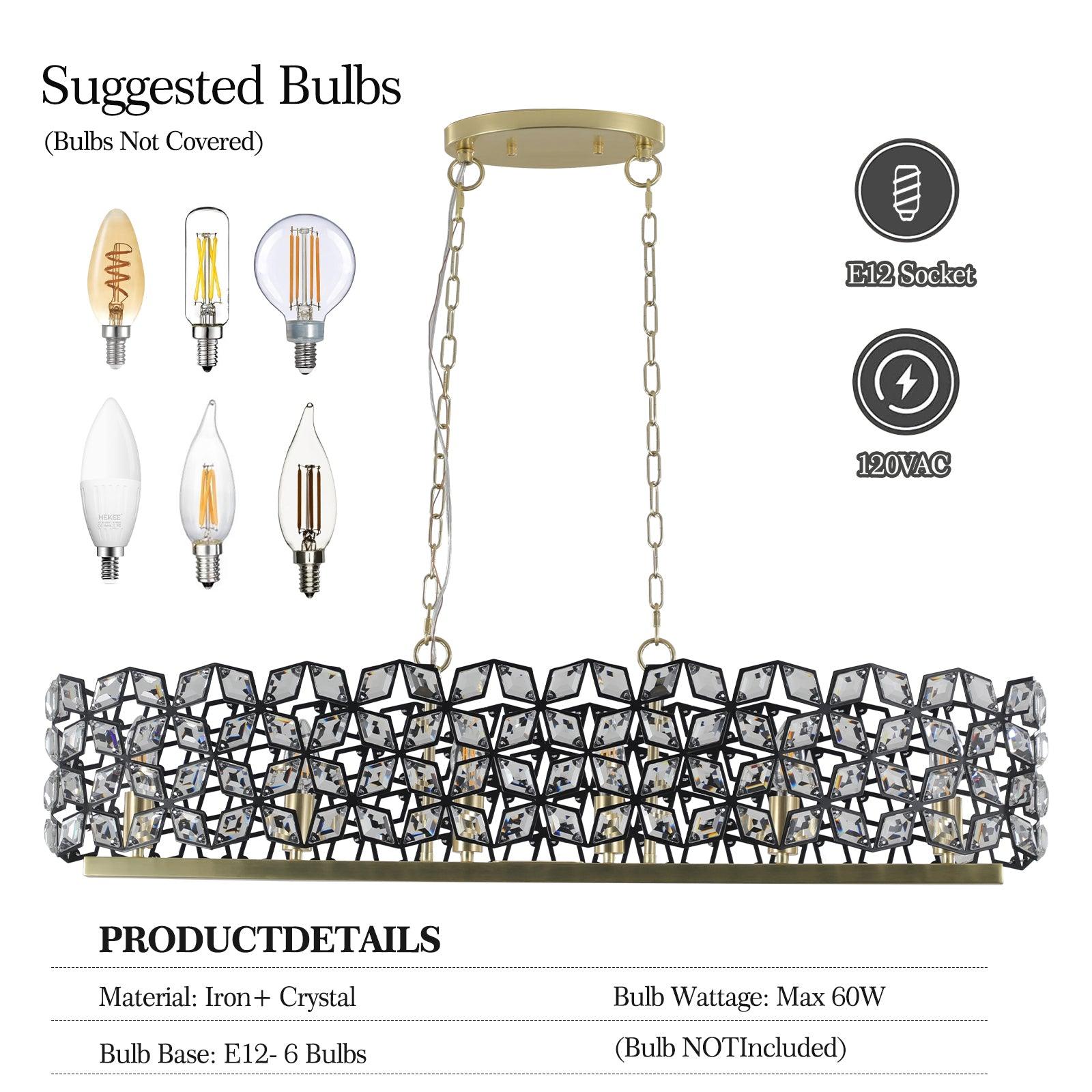 Champagne Gold Oval Crystal Chandelier