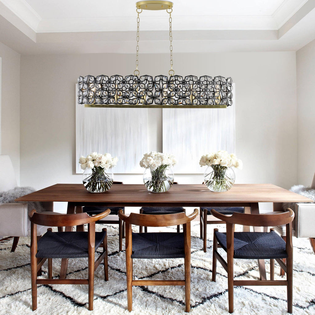 Champagne Gold Oval Crystal Chandelier