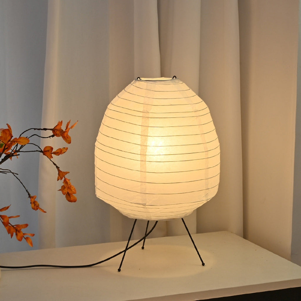 Chestnut-shaped Rice Paper Table Lamp