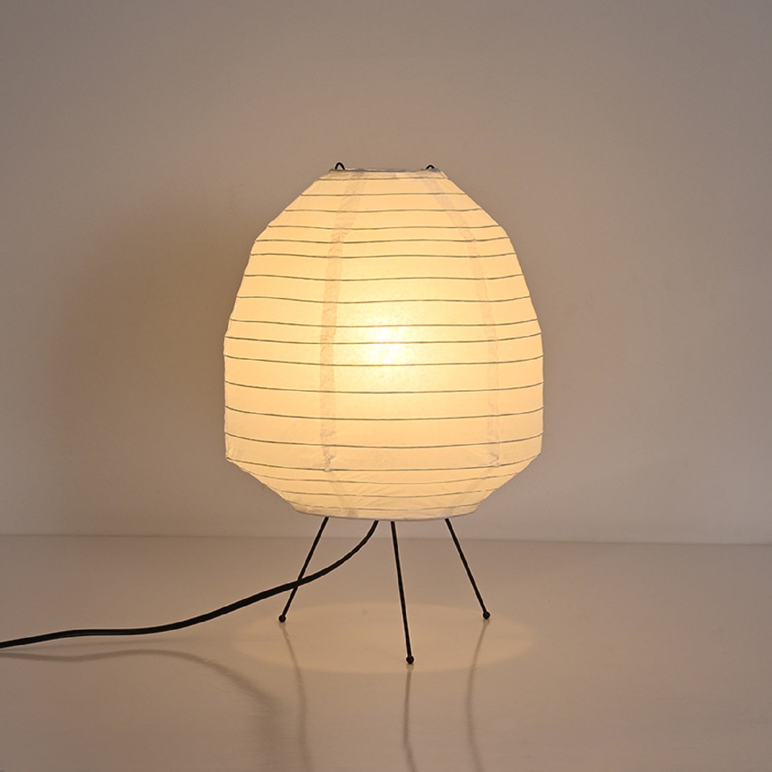 Chestnut-shaped Rice Paper Table Lamp