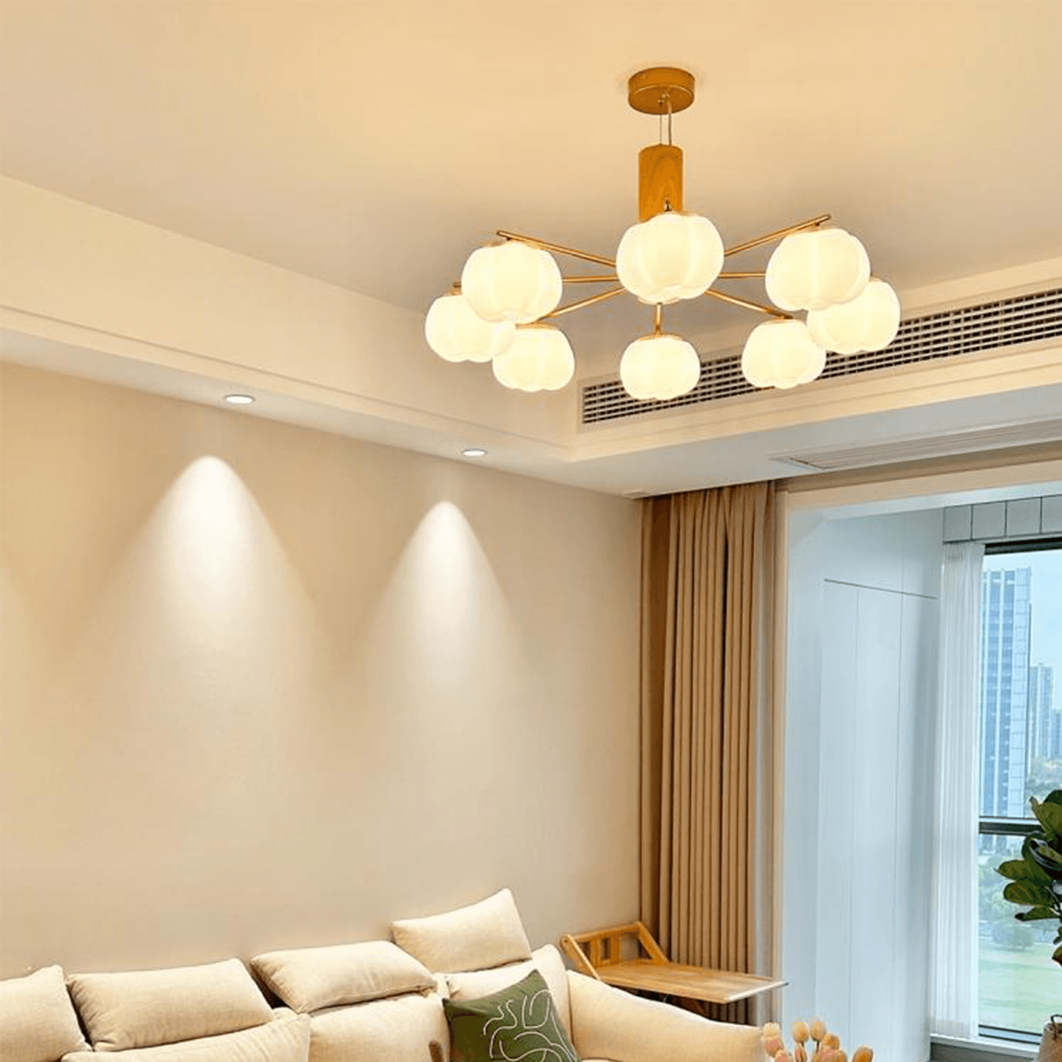 Cotton Ball Chandelier