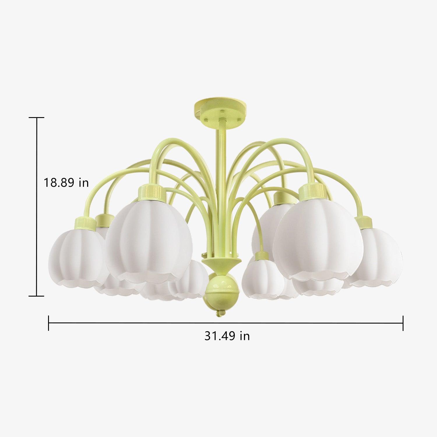 Cream Pumpkin Chandelier - ZozHome