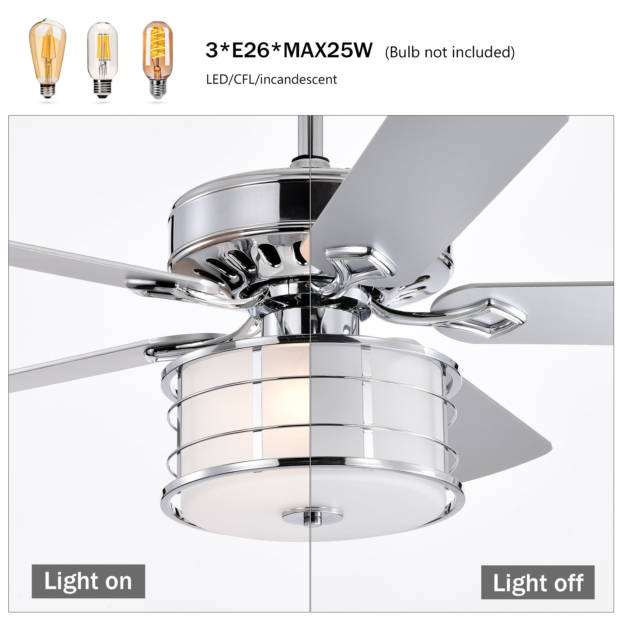 Crystal Breeze Ceiling Fan Light