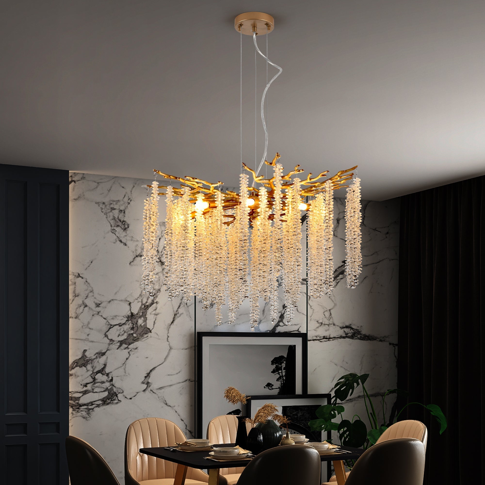 Crystal Raindrop Chandelier
