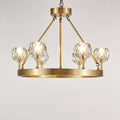 Crystal Round Golden Chandelier - ZozHome