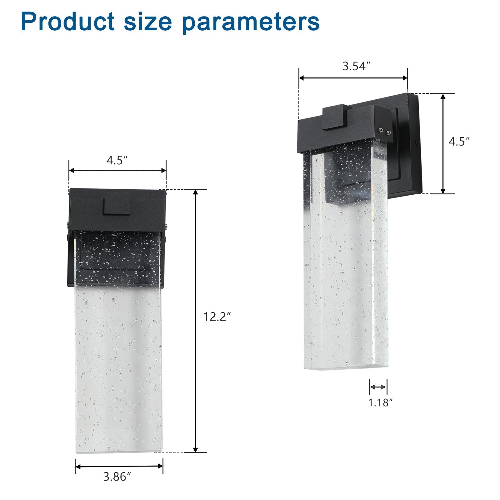 CrystalGlow Outdoor LED Wall Lamps