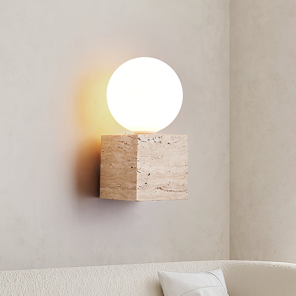 Cube Stone Wall Lamp - ZozHome