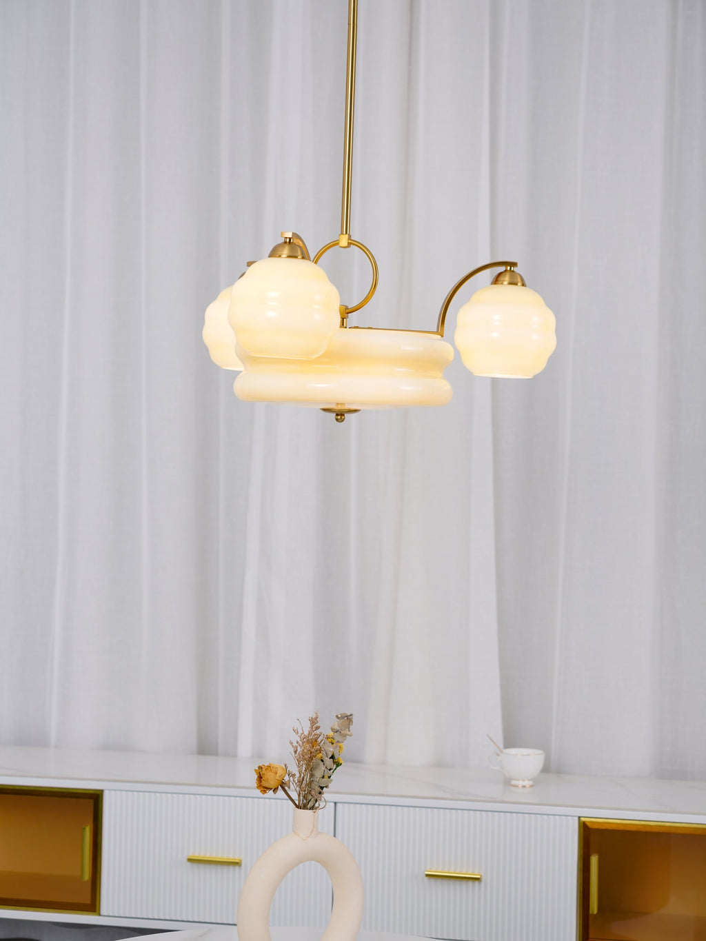 Curved Retro Chandelier