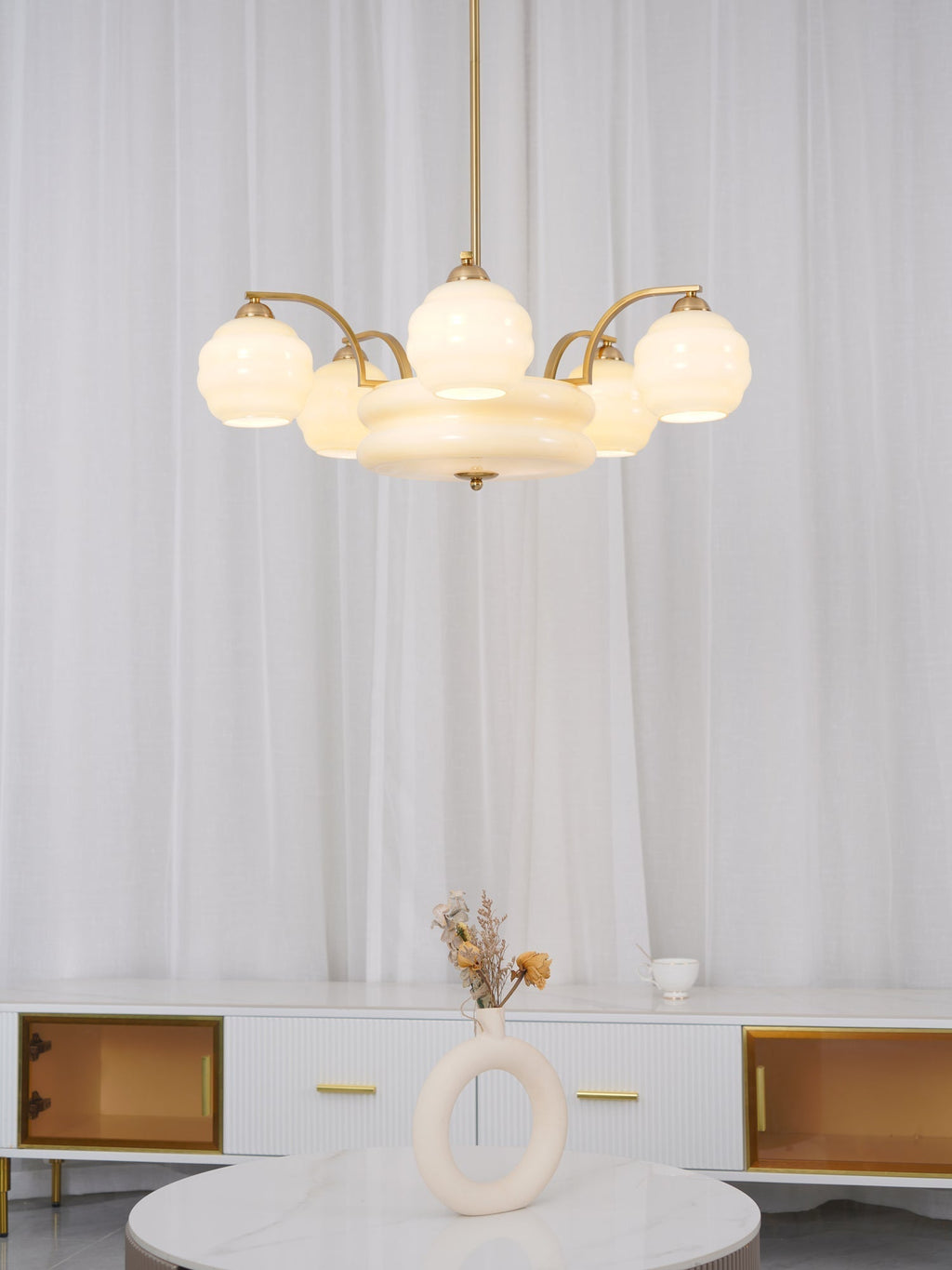 Curved Retro Chandelier