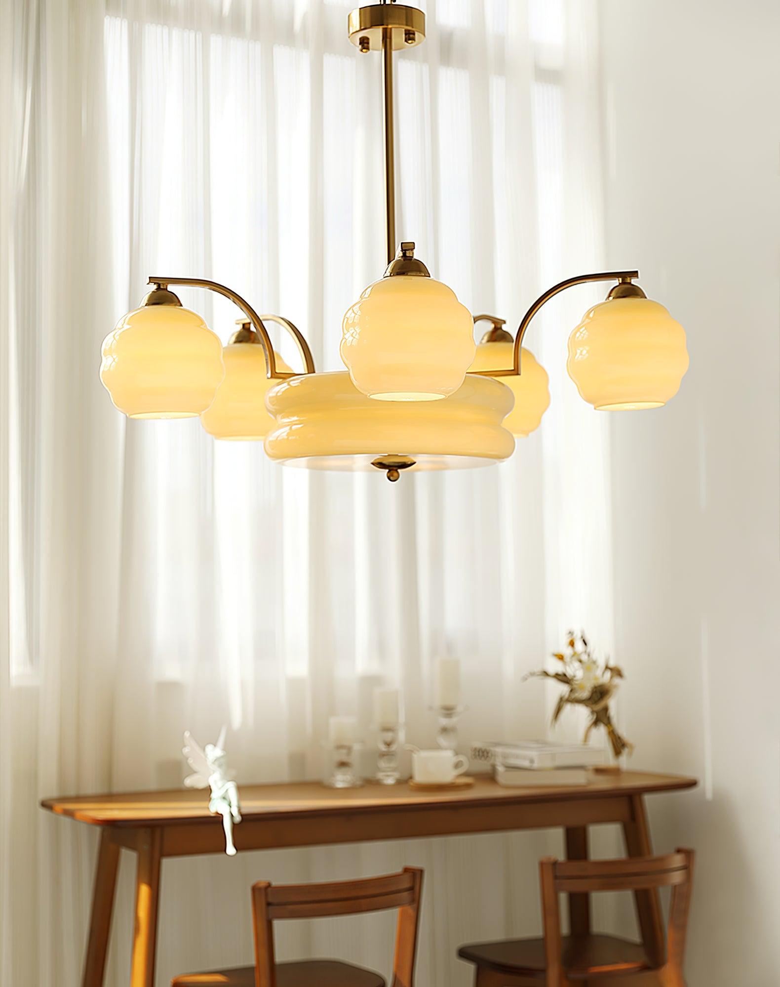 Curved Retro Chandelier