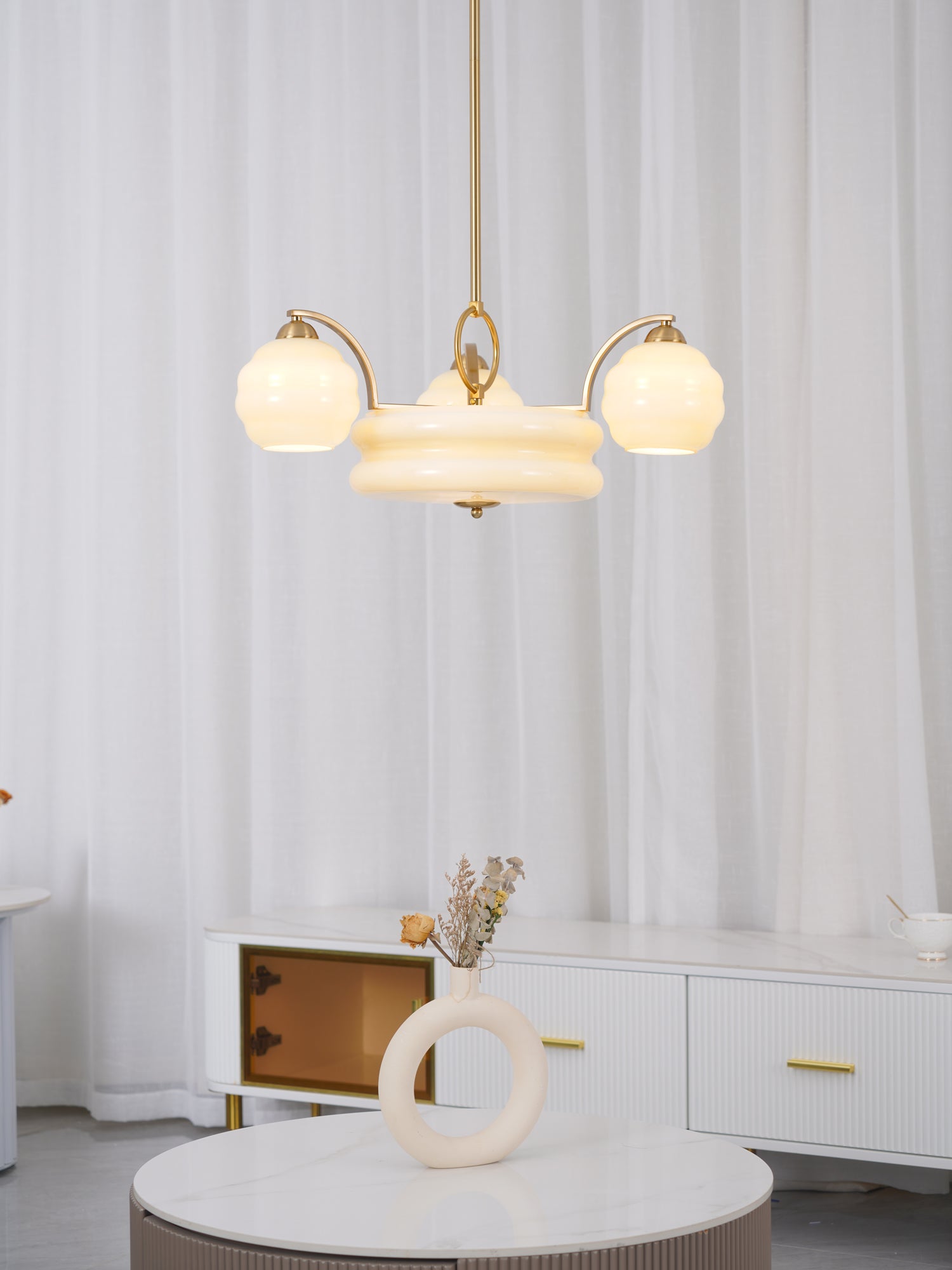 Curved Retro Chandelier