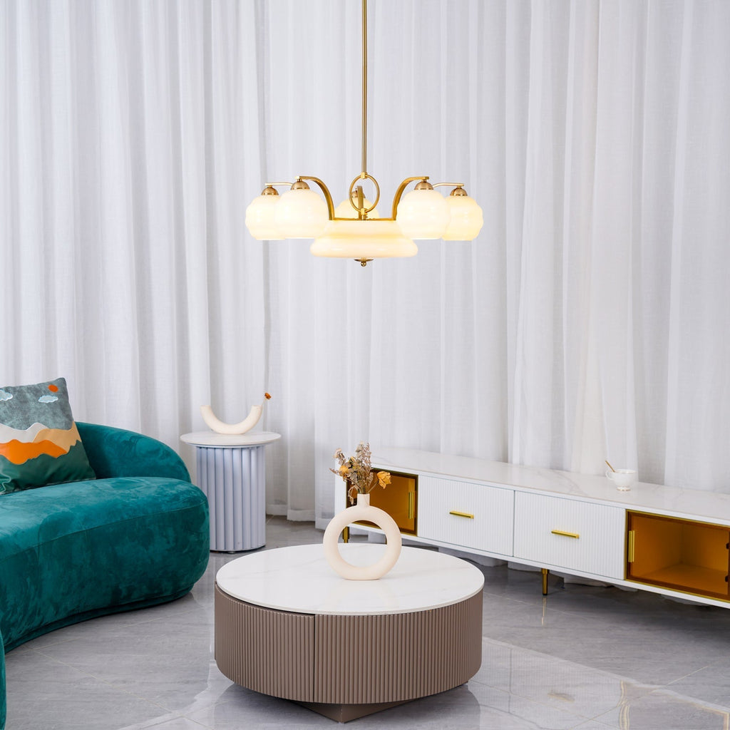 Curved Retro Chandelier