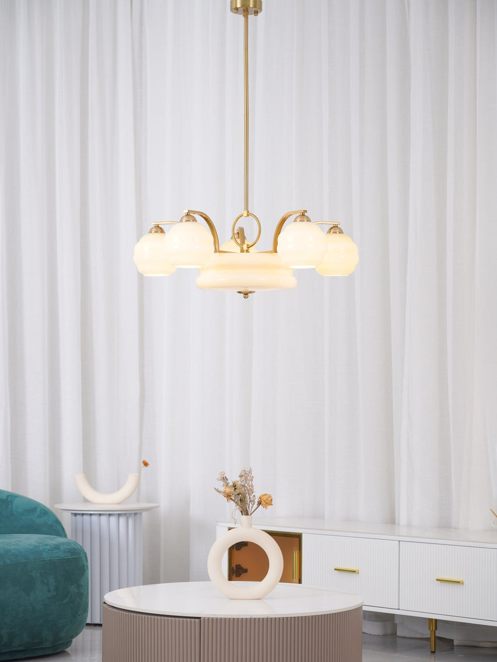 Curved Retro Chandelier