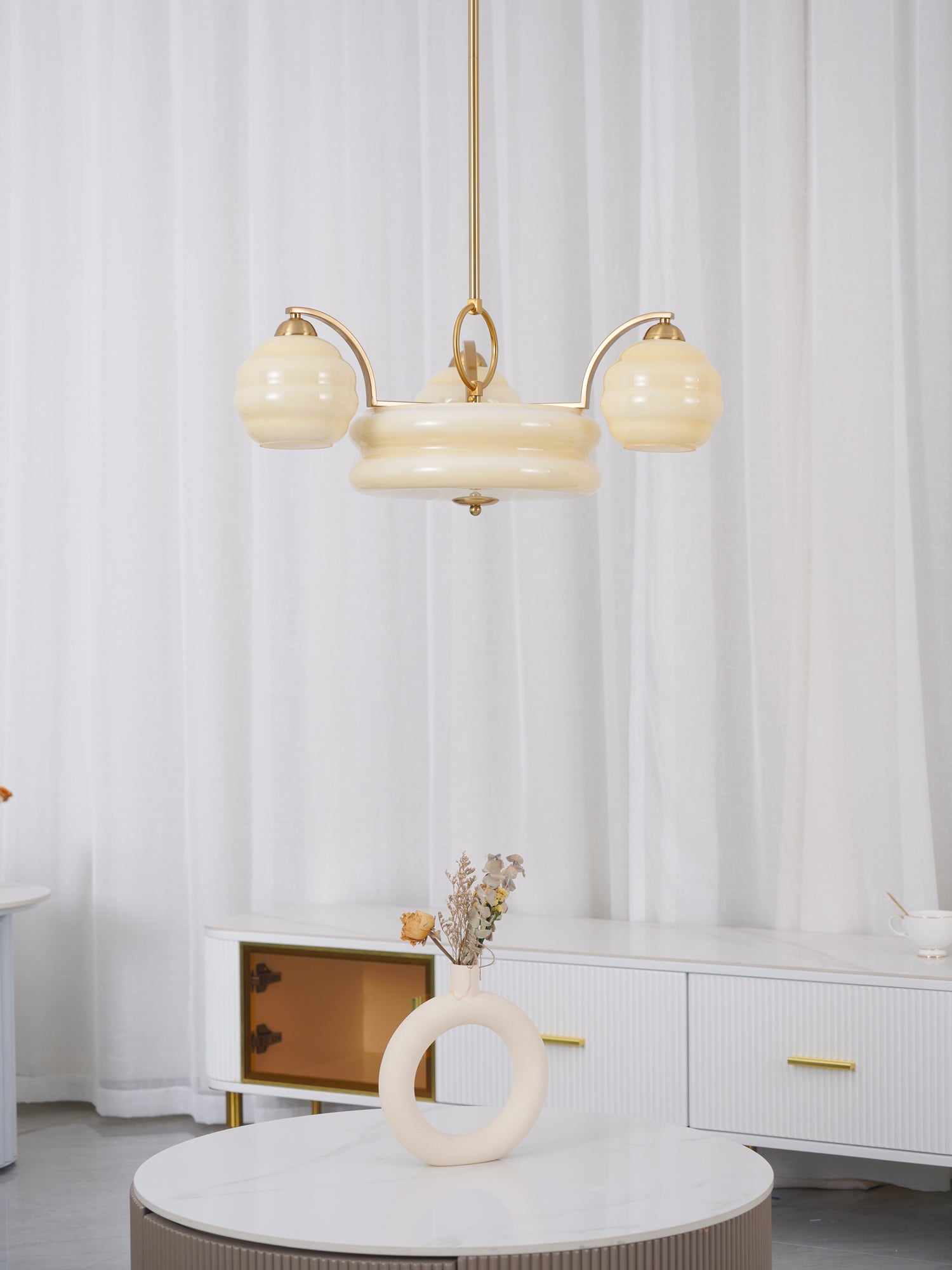 Curved Retro Chandelier