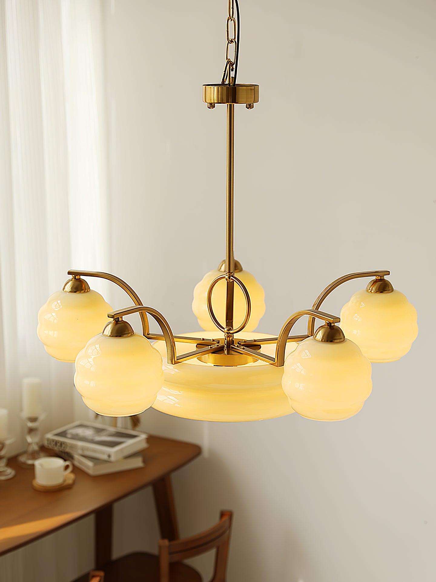 Curved Retro Chandelier