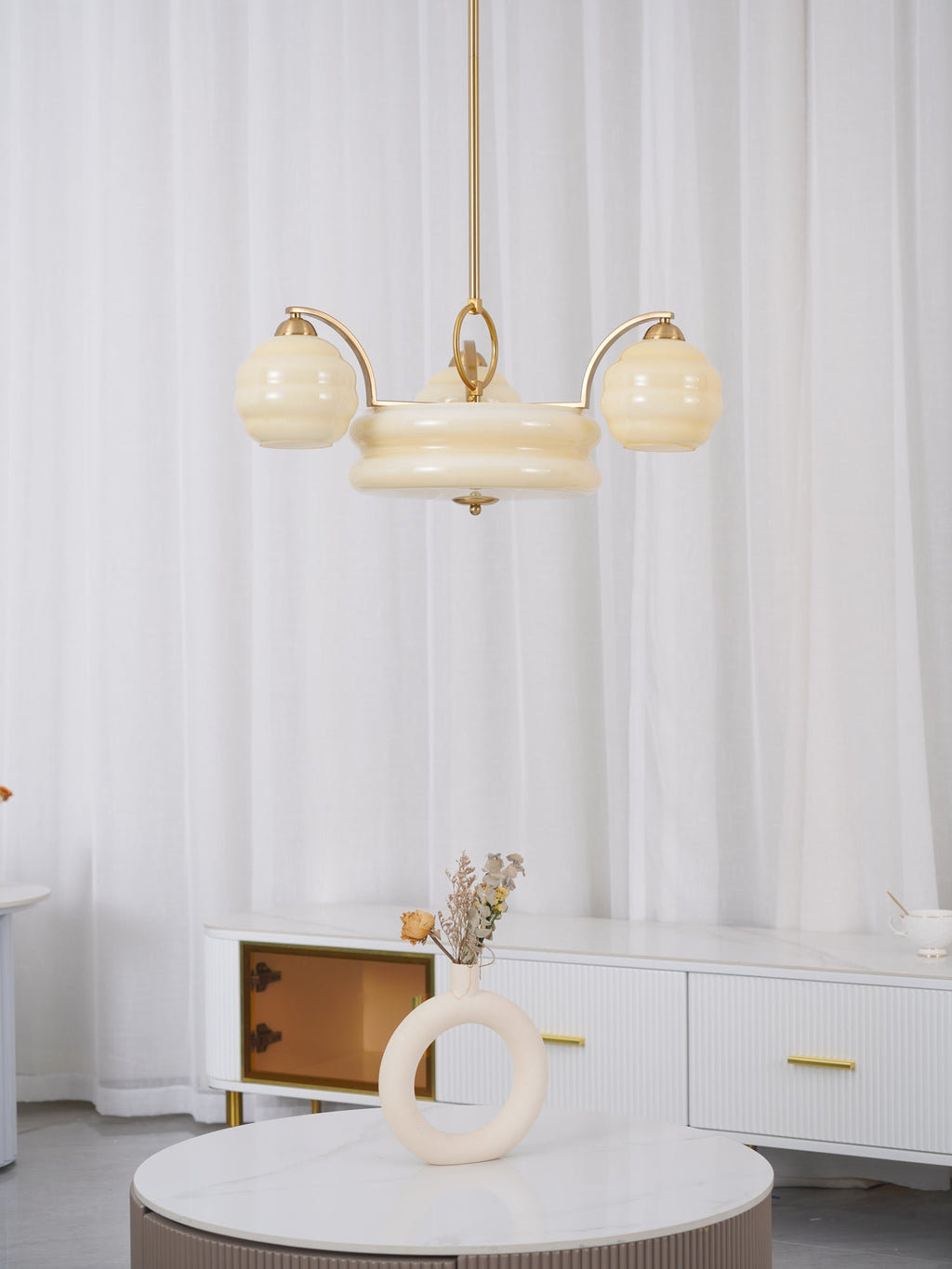 Curved Retro Chandelier