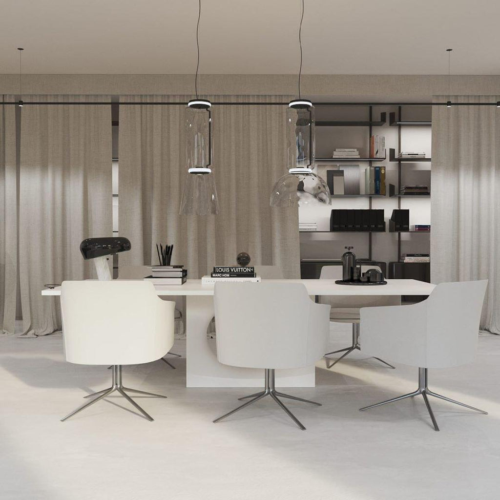 Cylindrical Clear Glass Chandelier