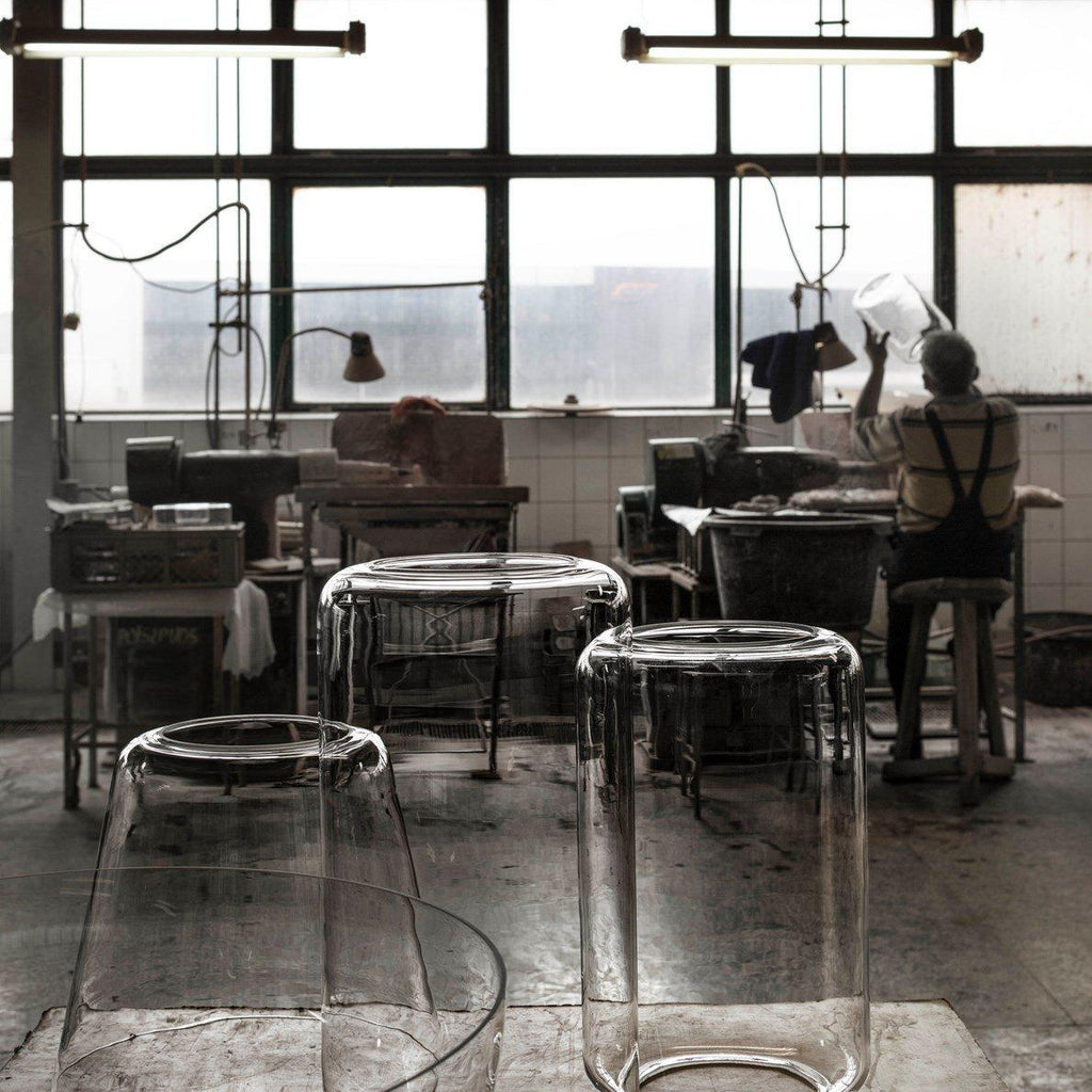 Cylindrical Clear Glass Chandelier