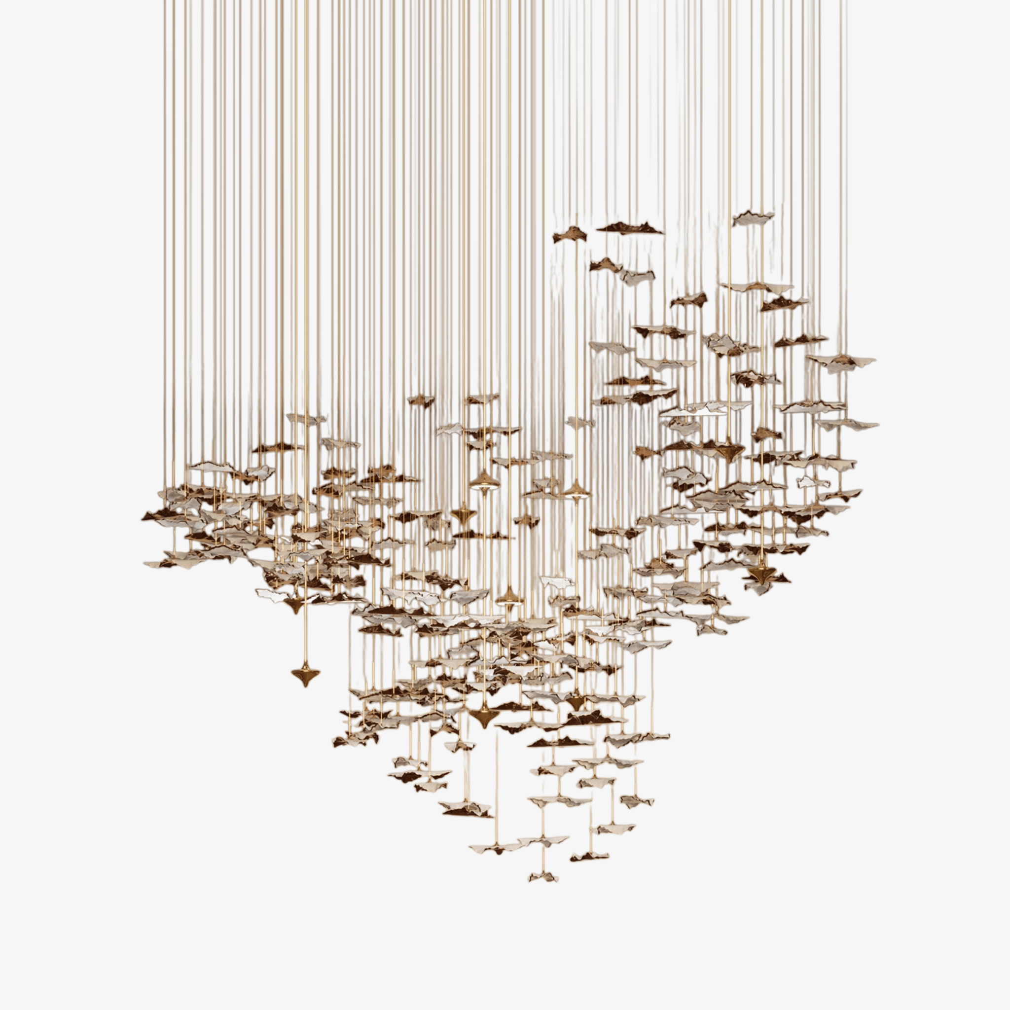 Leaf Twisted Sculptural Customize Chandelier