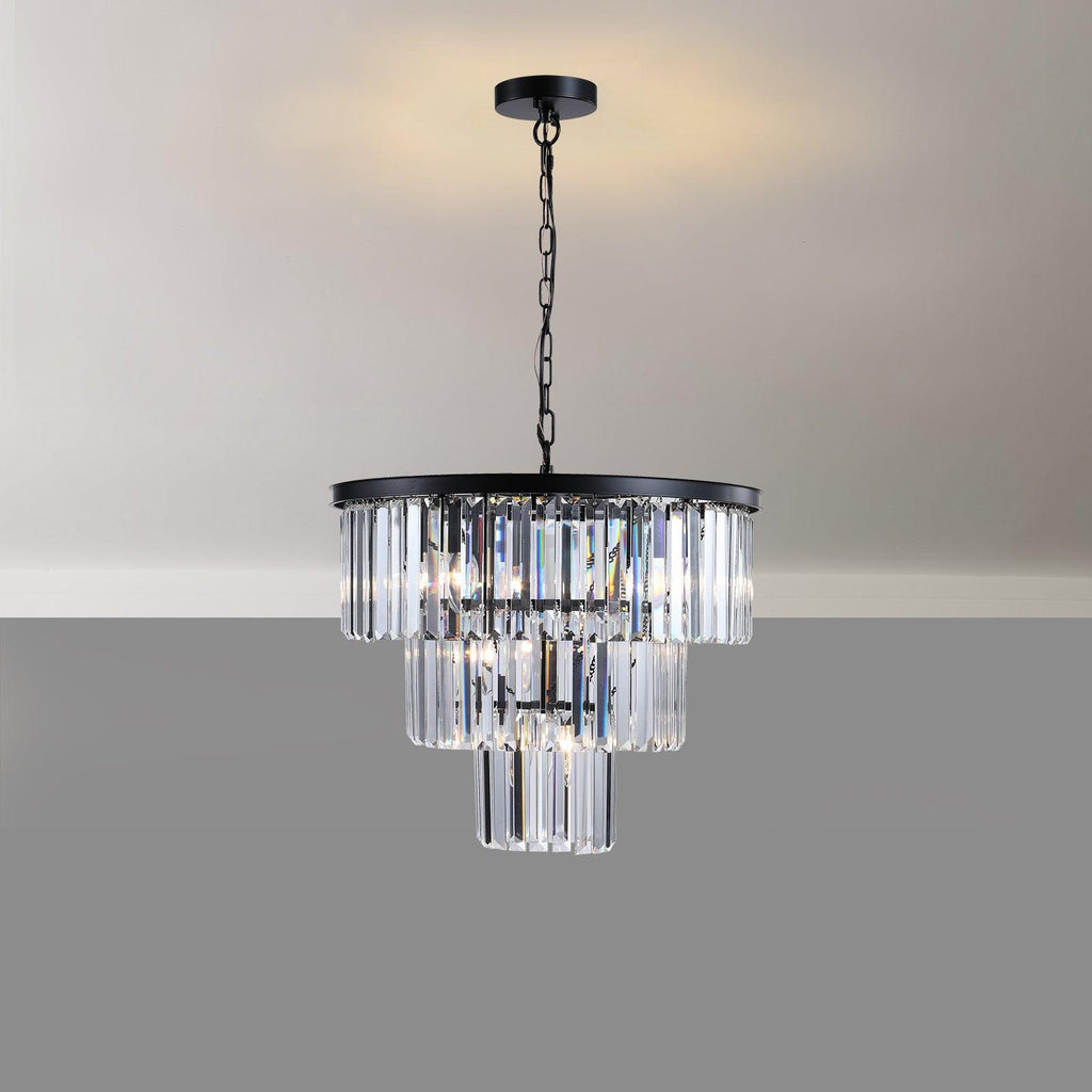 Dante Black Crystal Chandelier