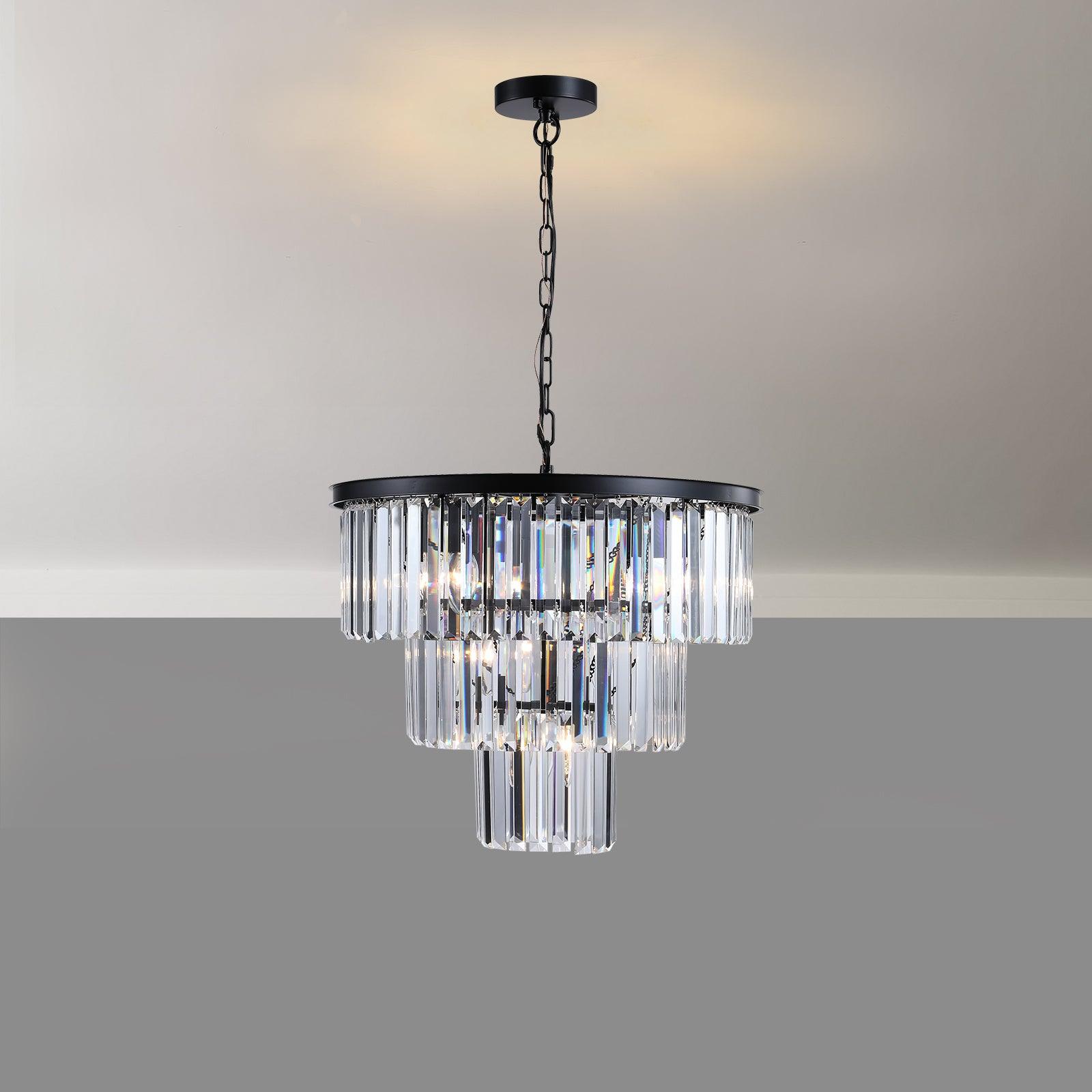Dante Black Crystal Chandelier