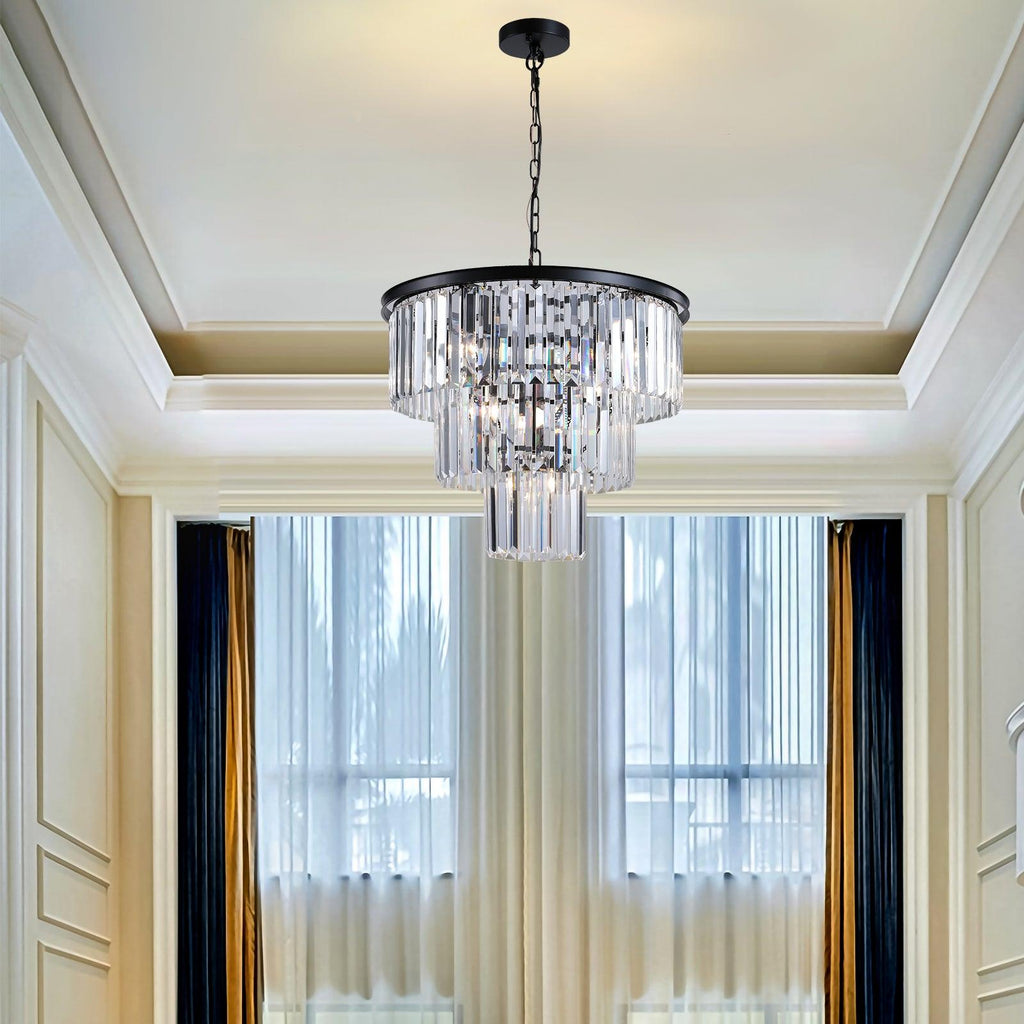 Dante Black Crystal Chandelier