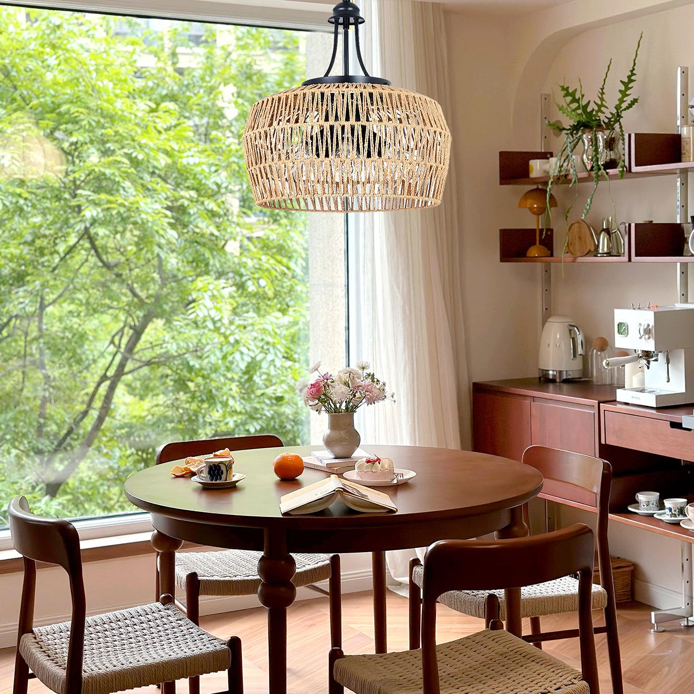 Earth Light Rattan Woven Pendant Light