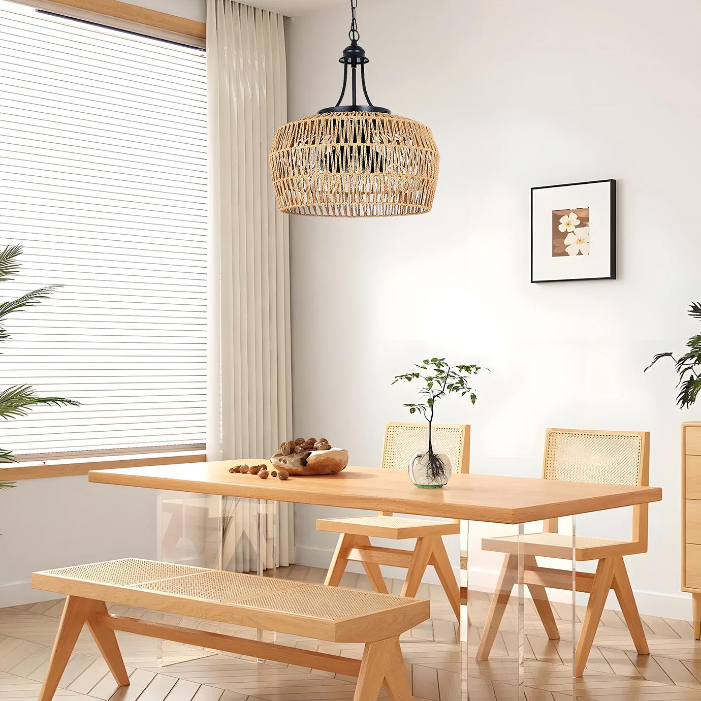 Earth Light Rattan Woven Pendant Light