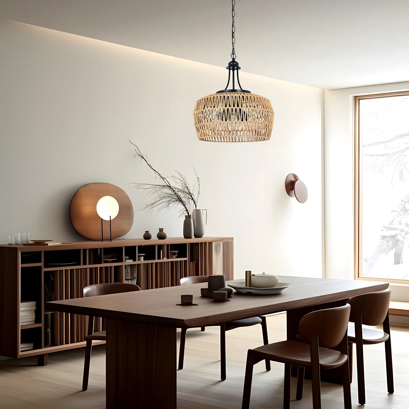 Earth Light Rattan Woven Pendant Light