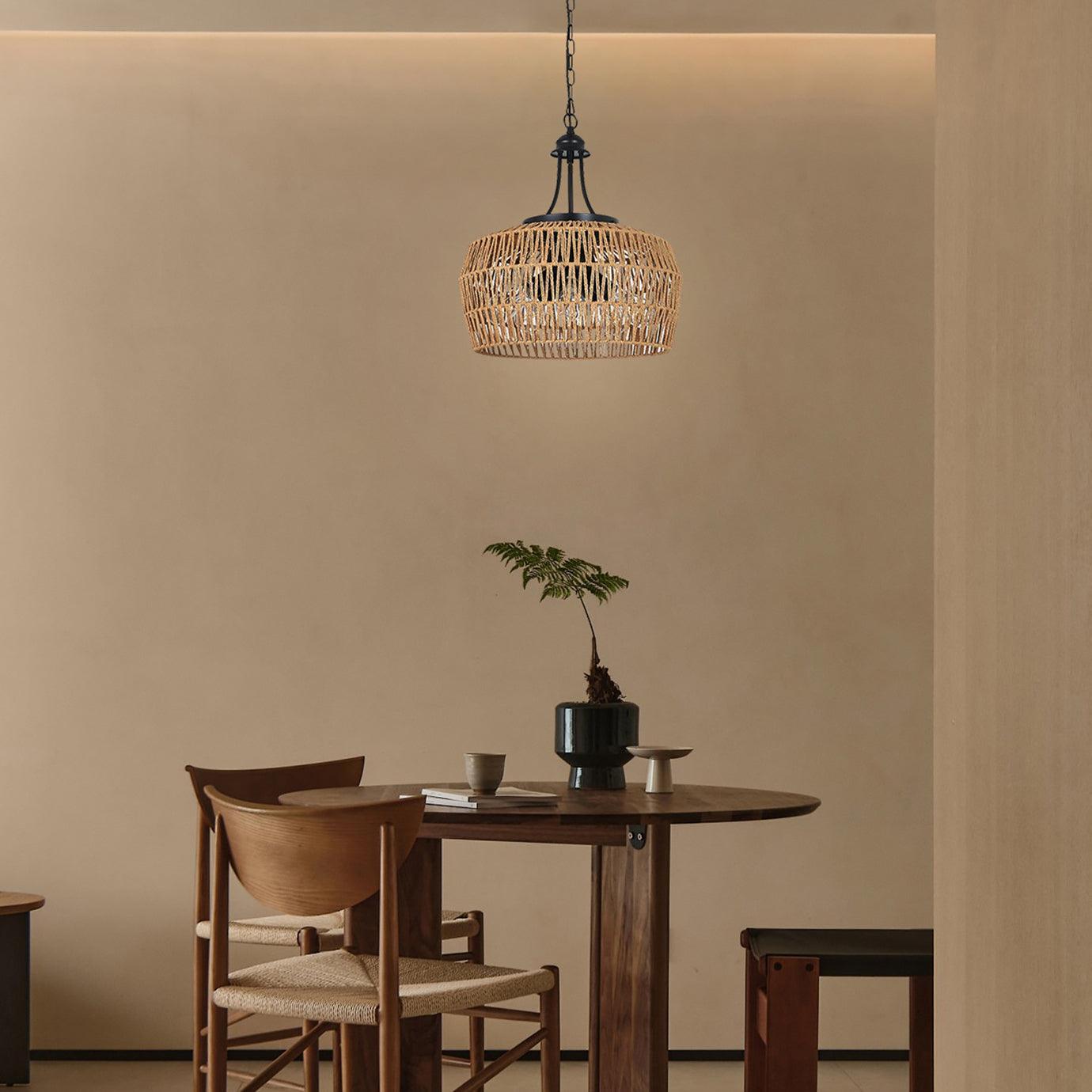 Earth Light Rattan Woven Pendant Light
