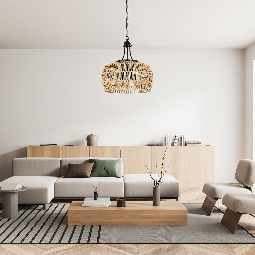 Earth Light Rattan Woven Pendant Light