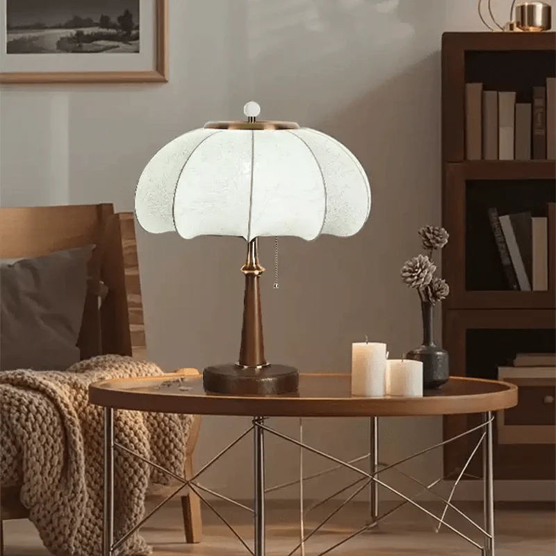 Ebony Haven Walnut Table Lamp