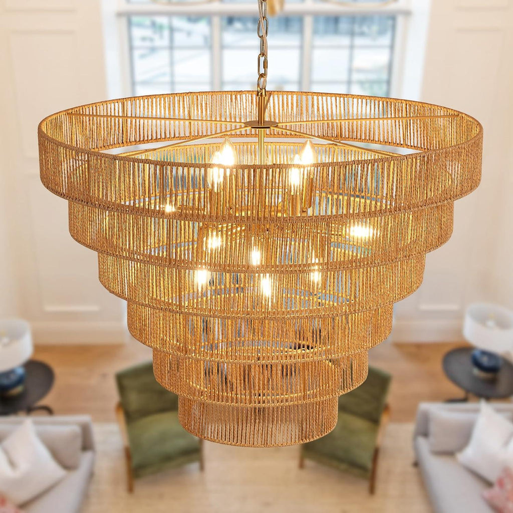 Eden Glow Rattan Woven Pendant Light - ZozHome