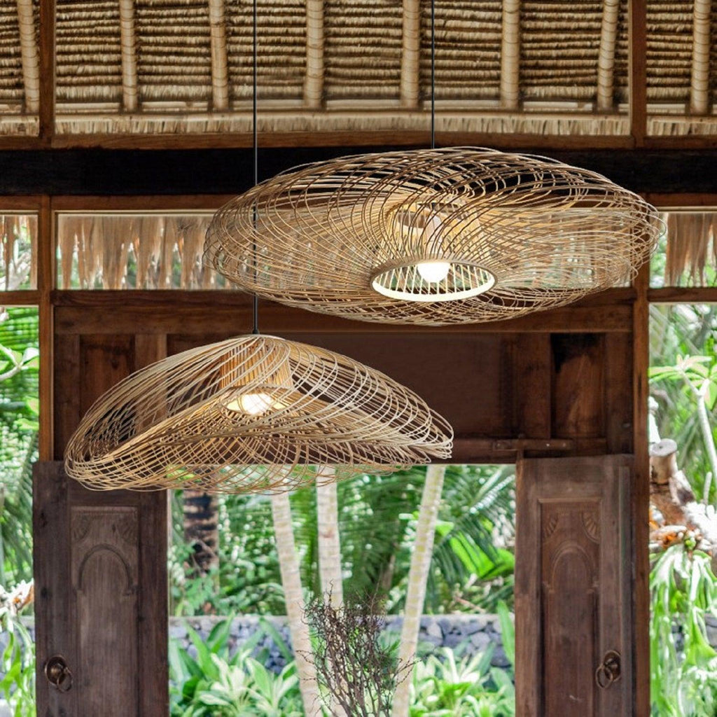 Elegant Rattan Woven Pendant Light