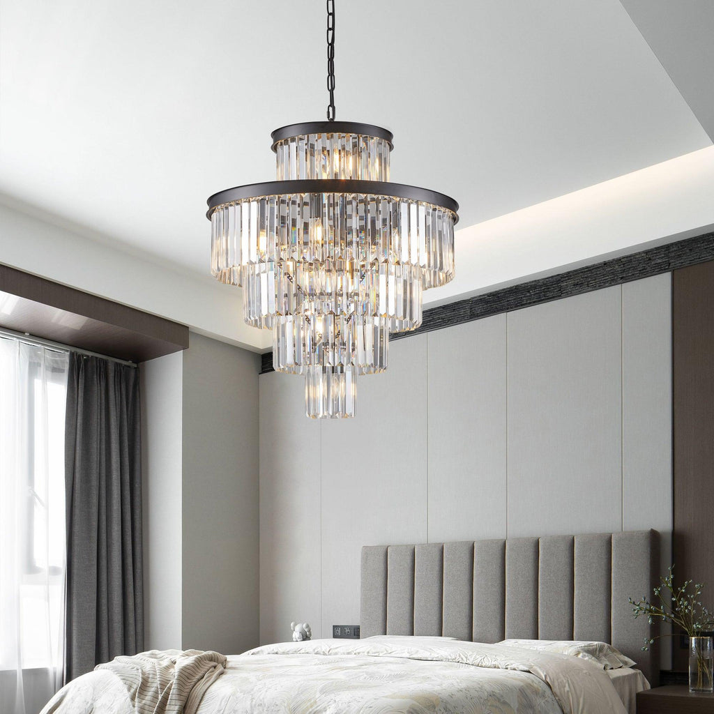 Elysian Black Crystal Chandelier