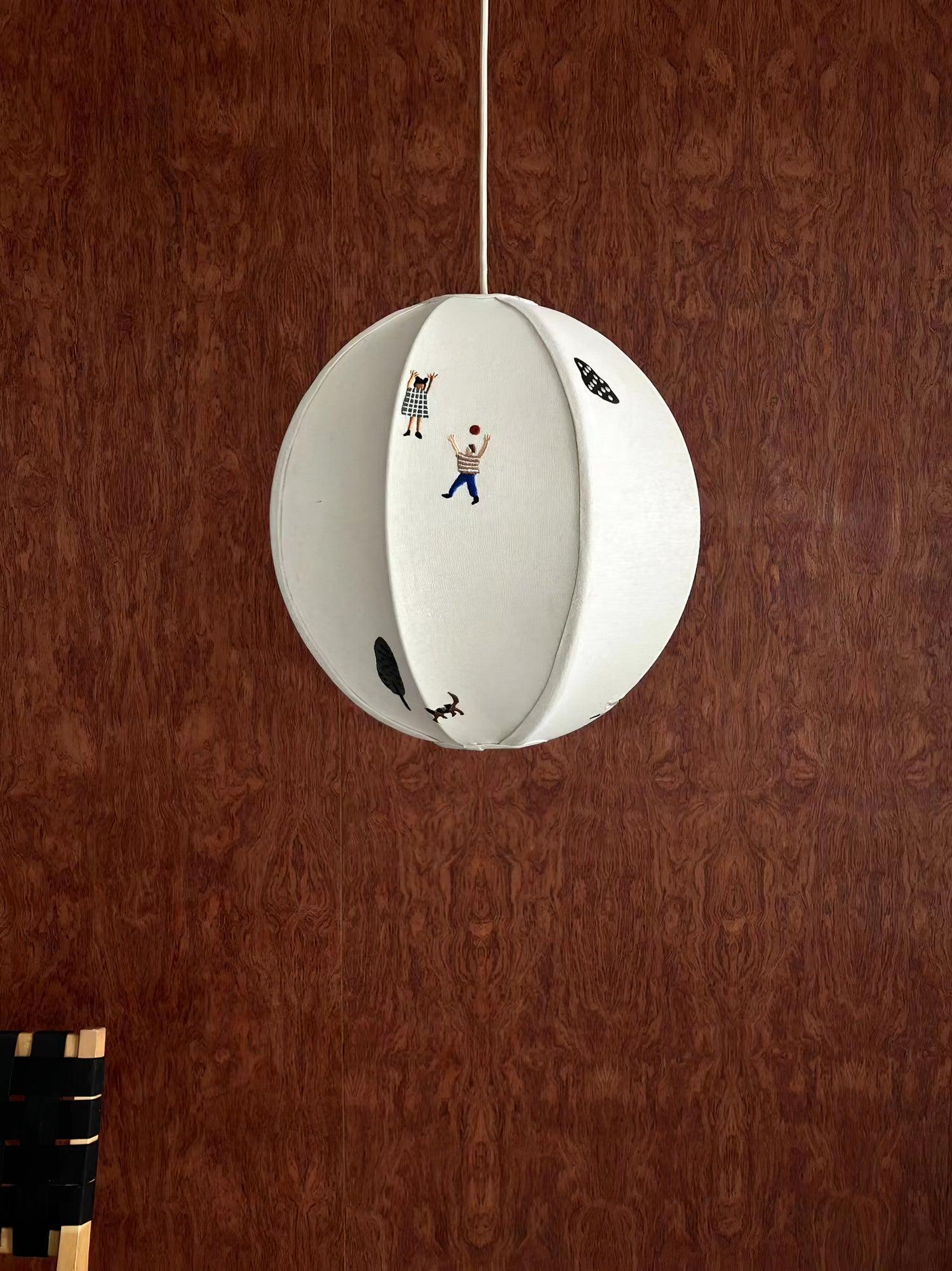 Embroidered Pendant Light