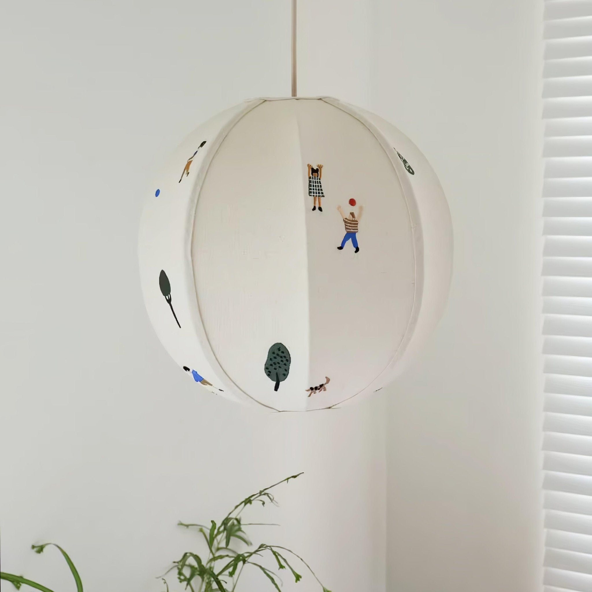 Embroidered Pendant Light