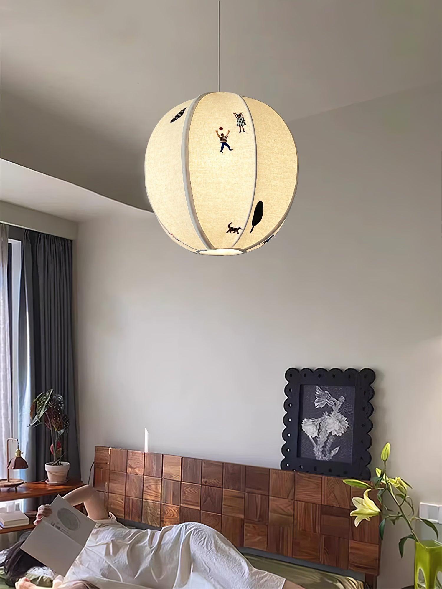 Embroidered Pendant Light