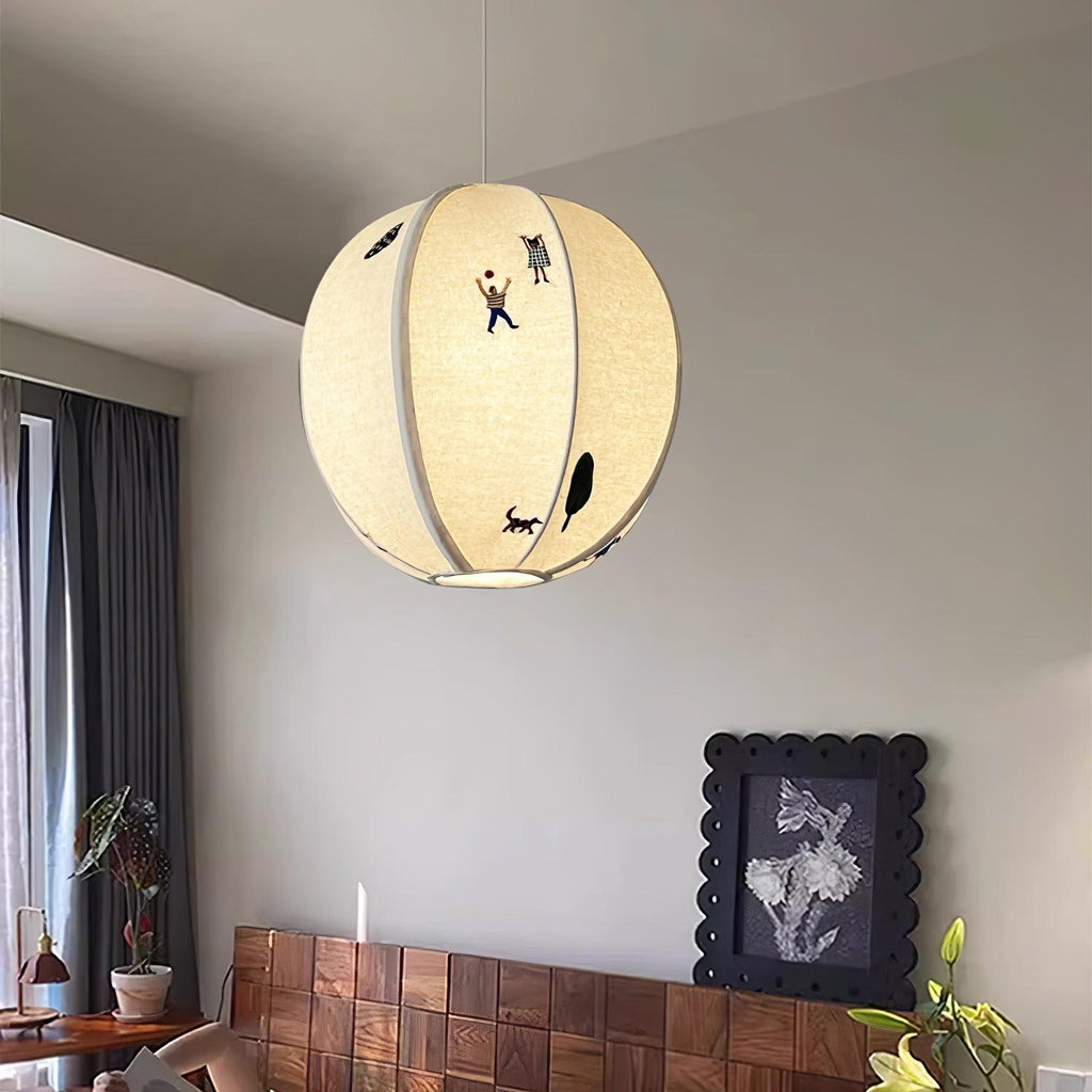 Embroidered Pendant Light