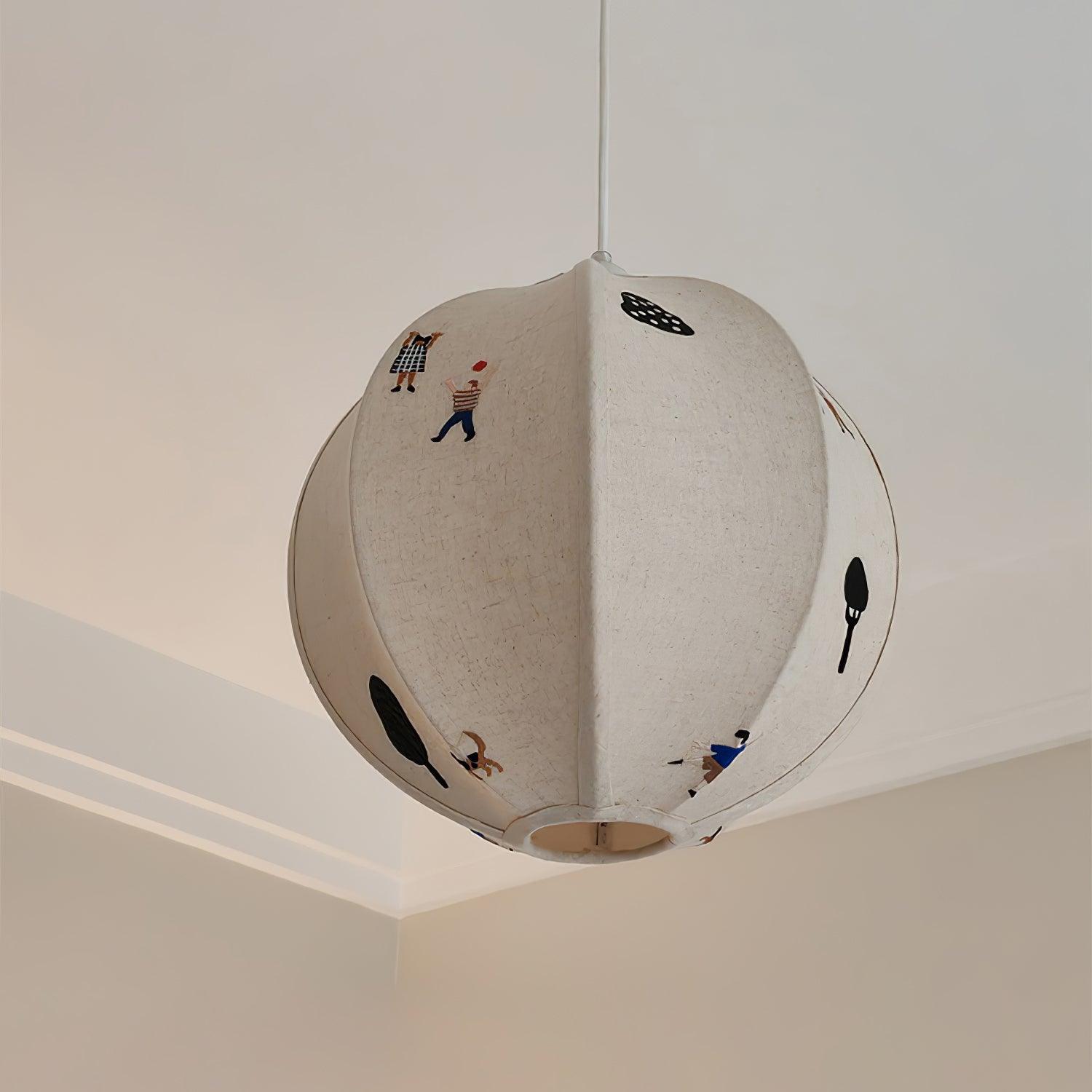 Embroidered Pendant Light