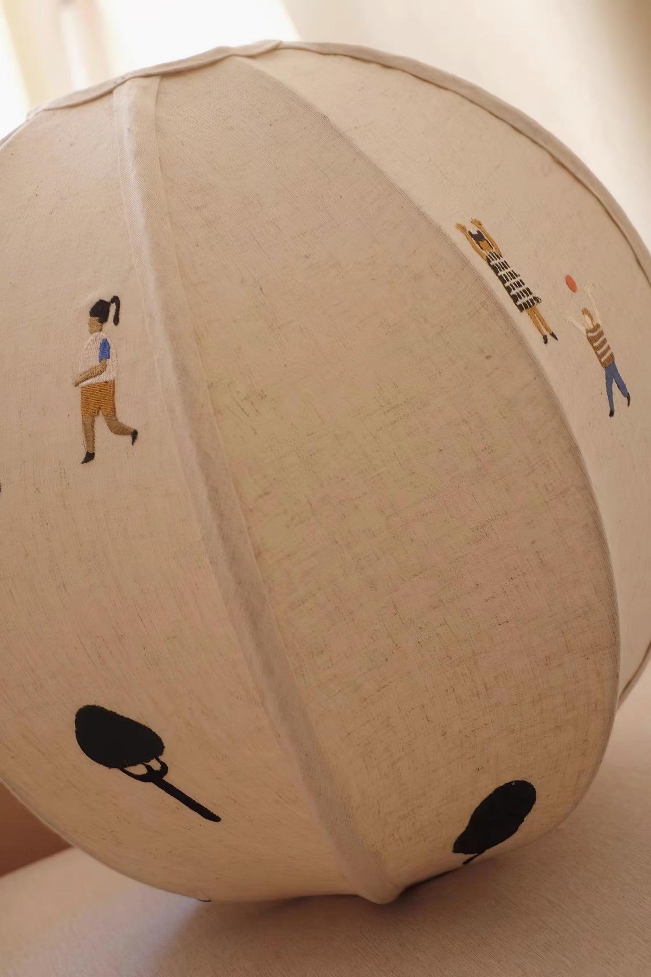 Embroidered Pendant Light