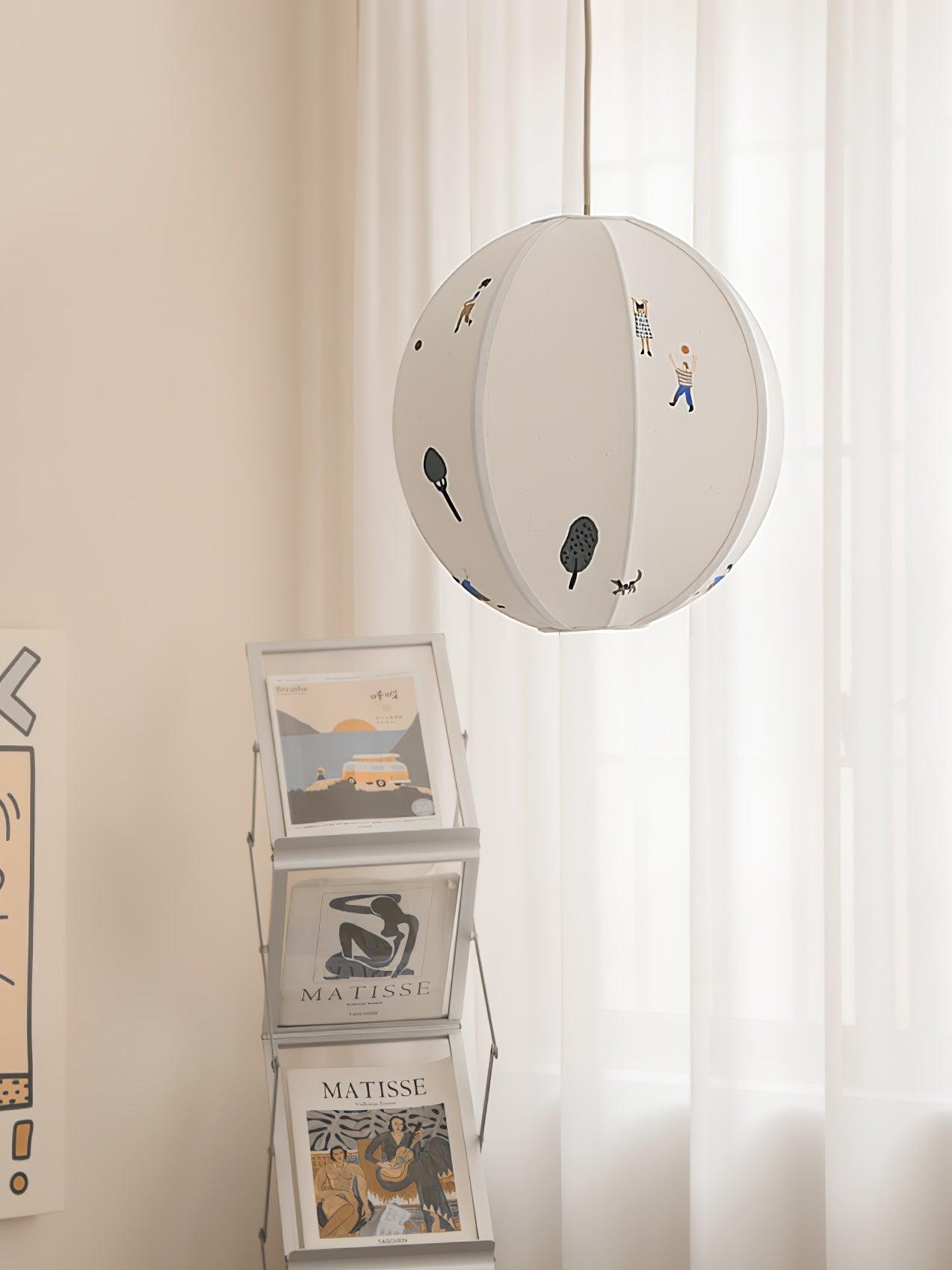 Embroidered Pendant Light