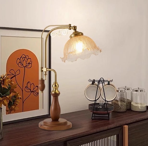 French Floral Table Lamp