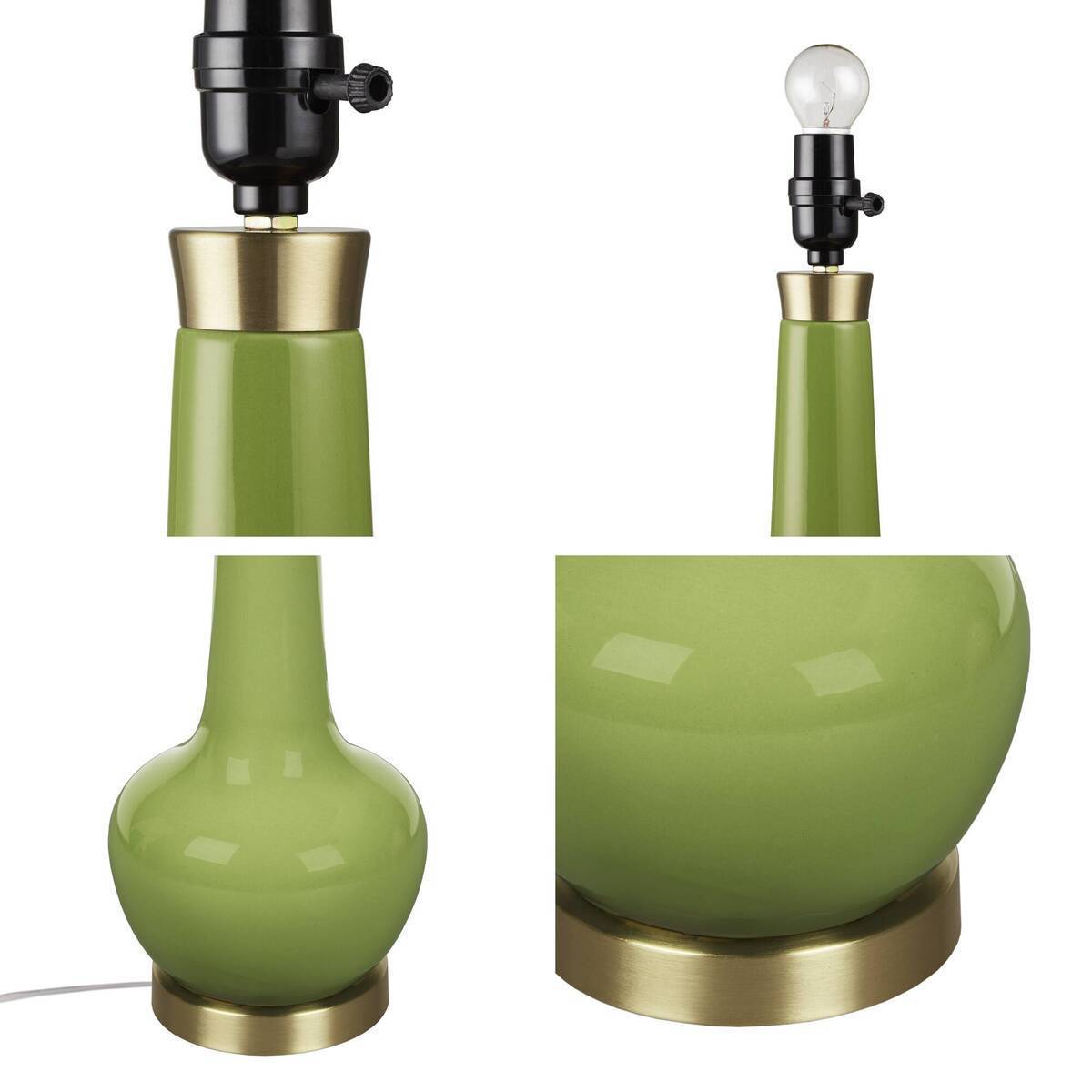 Genie-Inspired Green Ceramic Table Lamp