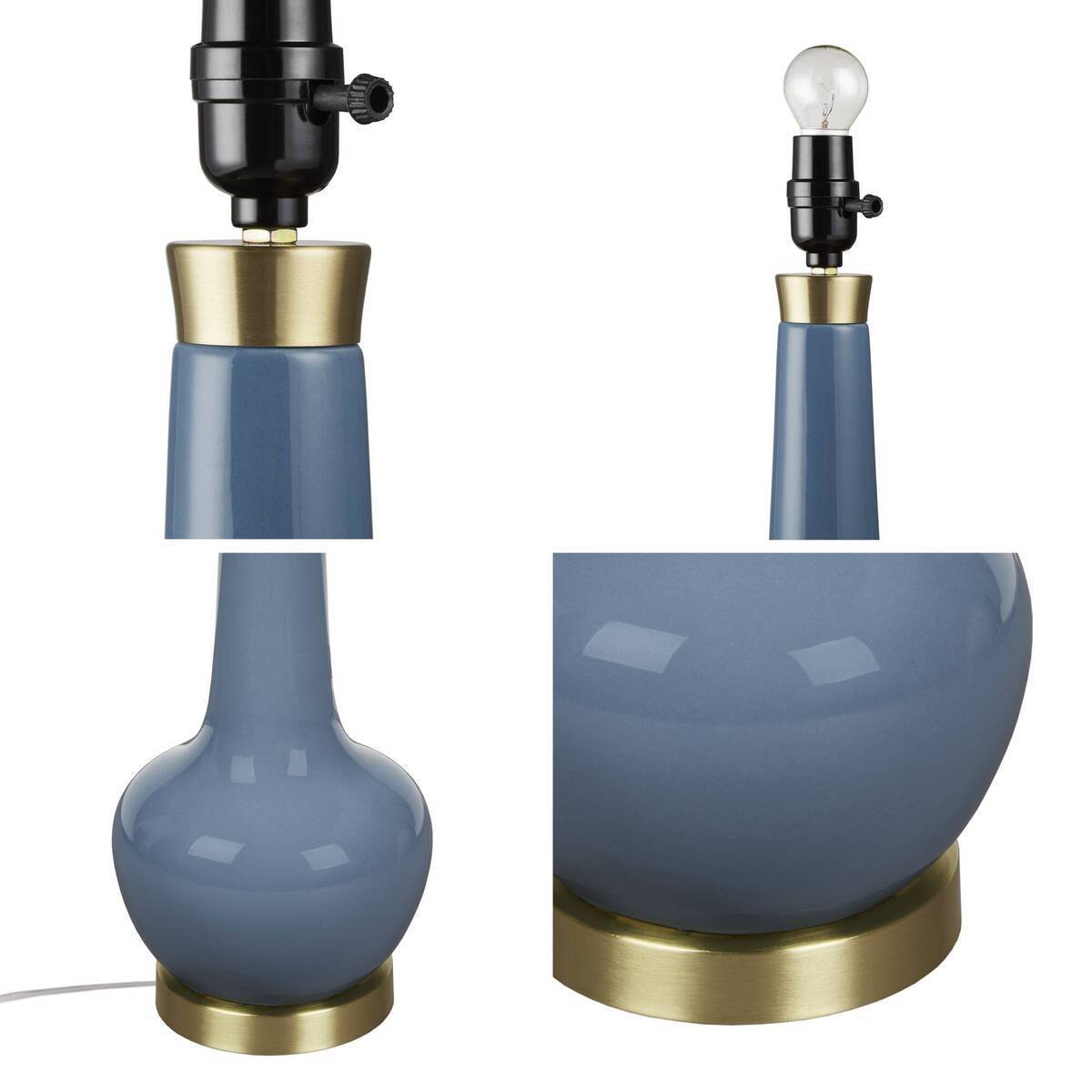 Genie Style Blue Ceramic Table Lamp