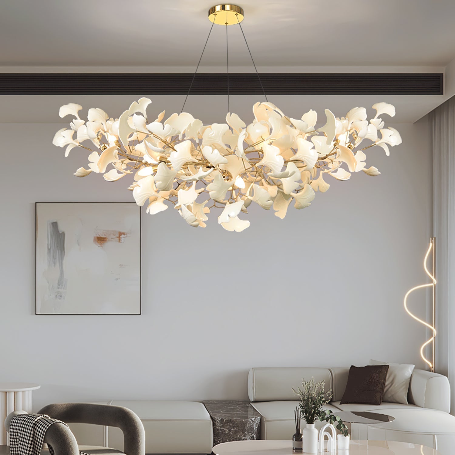 Ginkgo Leaf Chandelier Model B